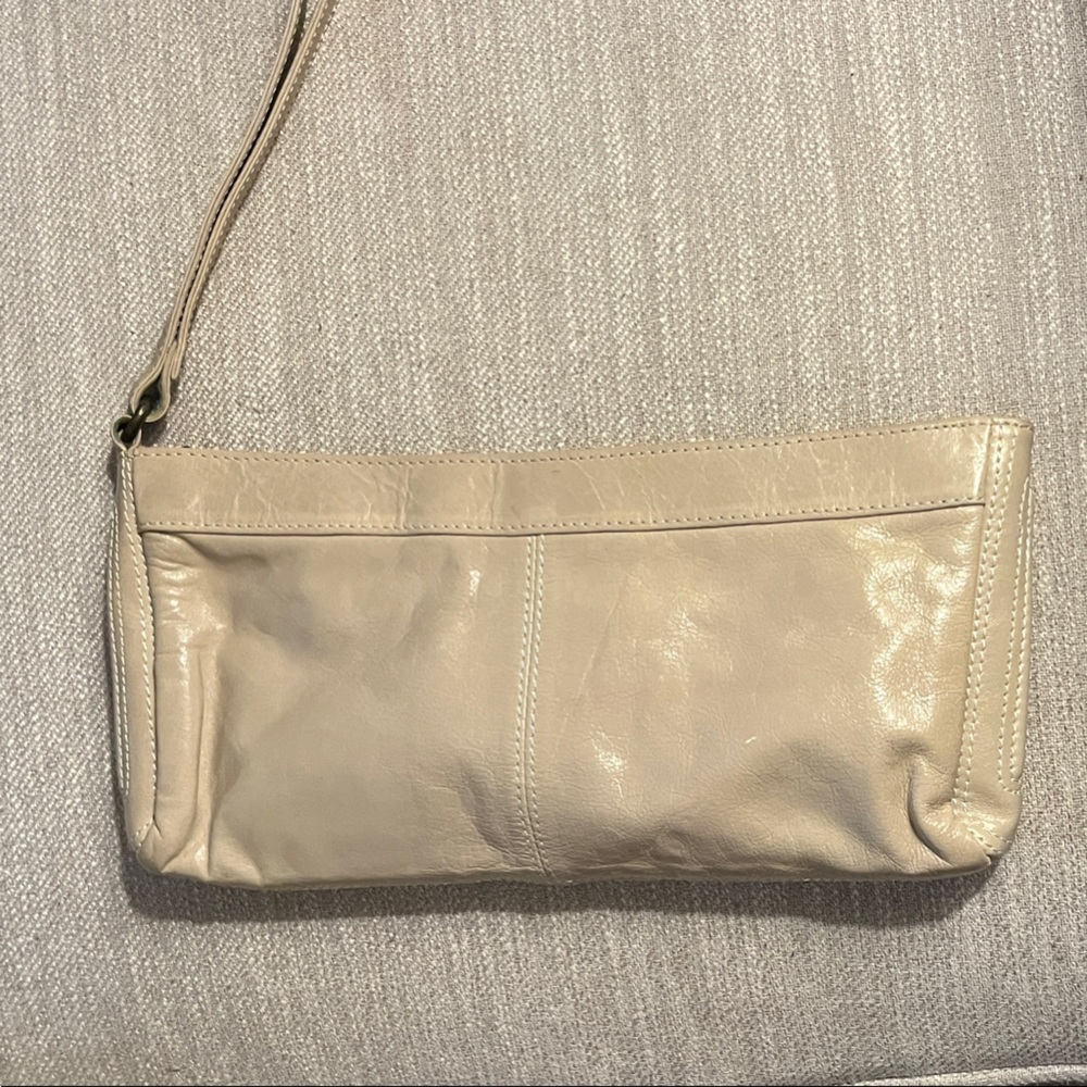 Clarks Beige Leather Wristlet